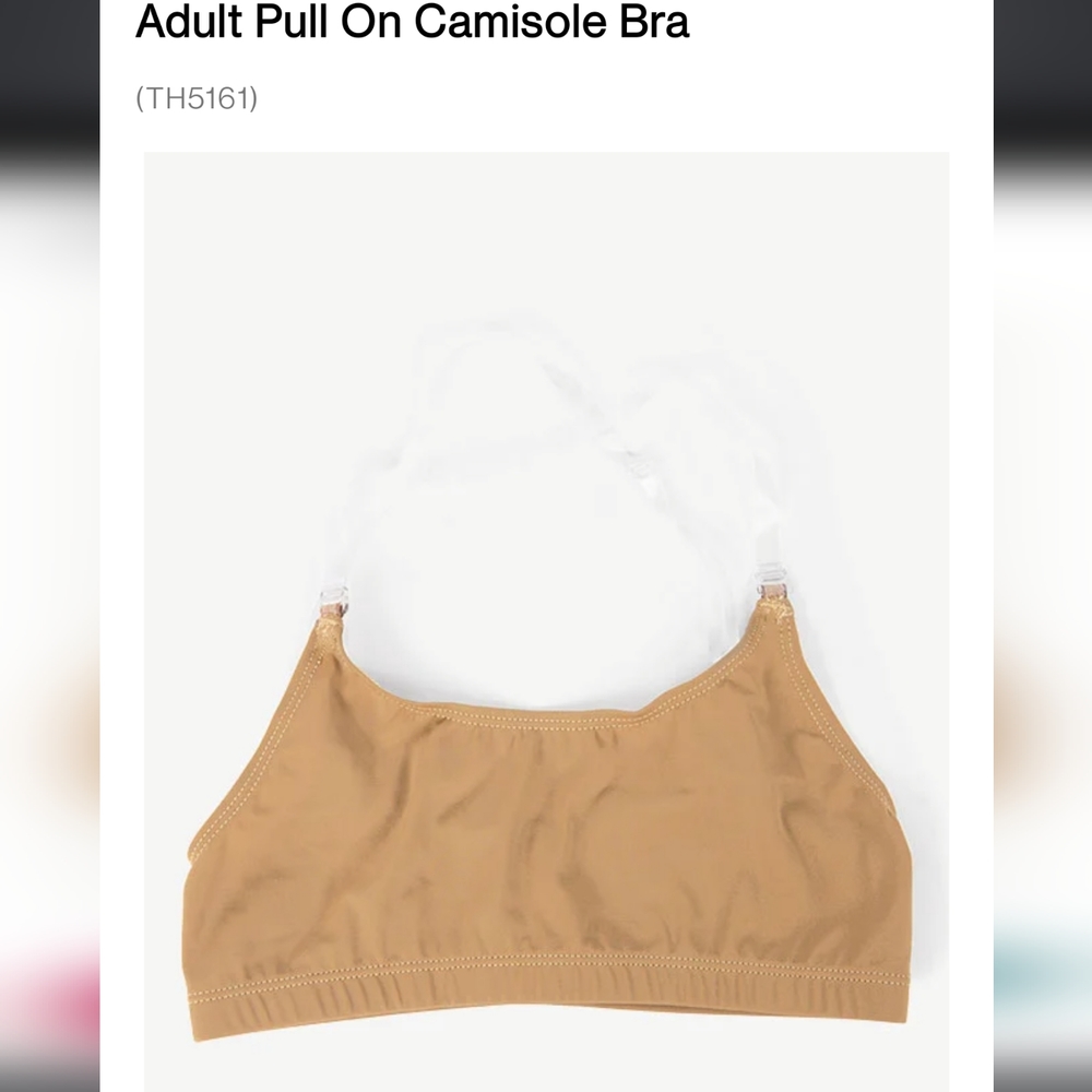 NWT Theatricals Pull On Cami Bra in Lt. Suntan size S